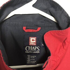 Chaps Ralph Lauren Red Jacket Size XL Windbreaker 90s Vintage Plaid FAST SHIPING